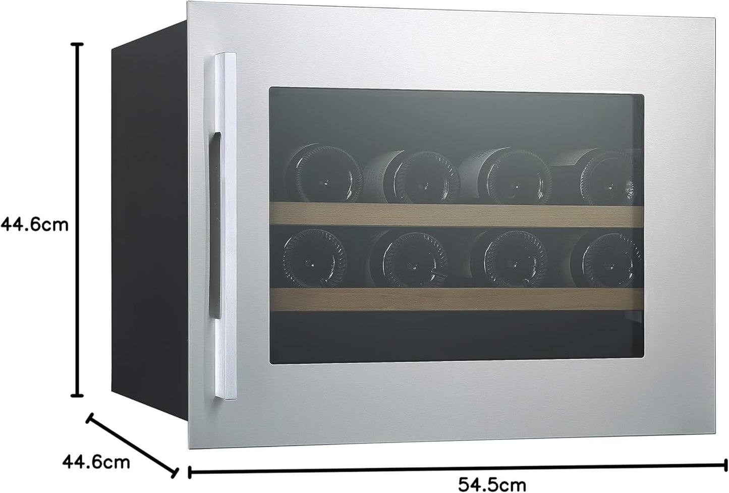 Cata | Vinoteca |Modelo VI 54024 X | Vinoteca no Frost de Encastre | Capacidad para 28 Botellas | Ancho de 60 cm | Clase de Eficiencia nergética G | Con Soportes Regulables para la Altura