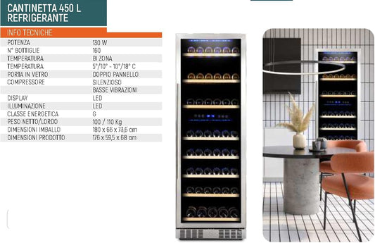 Generico Vinoteca 100 litros refrigerante 90 W iluminación LED Vinco